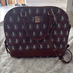 Dooney & Bourke Maroon Florida State Seminoles Patterned Handbag